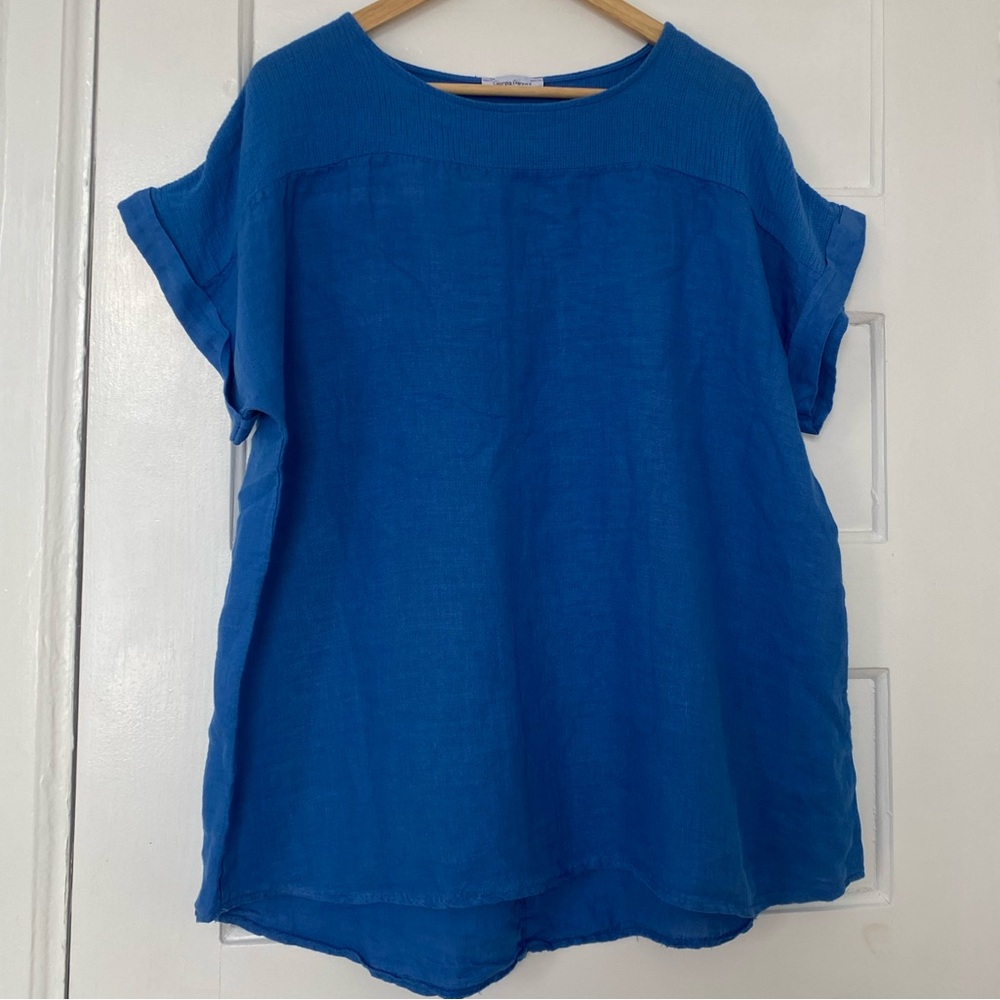 Linen lagenlook tunic top made in Italy